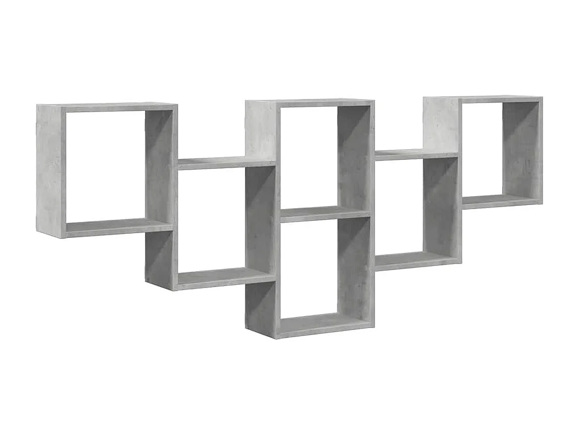 Estantería de pared de hormigón gris 159x18x66 cm madera de ingeniería
