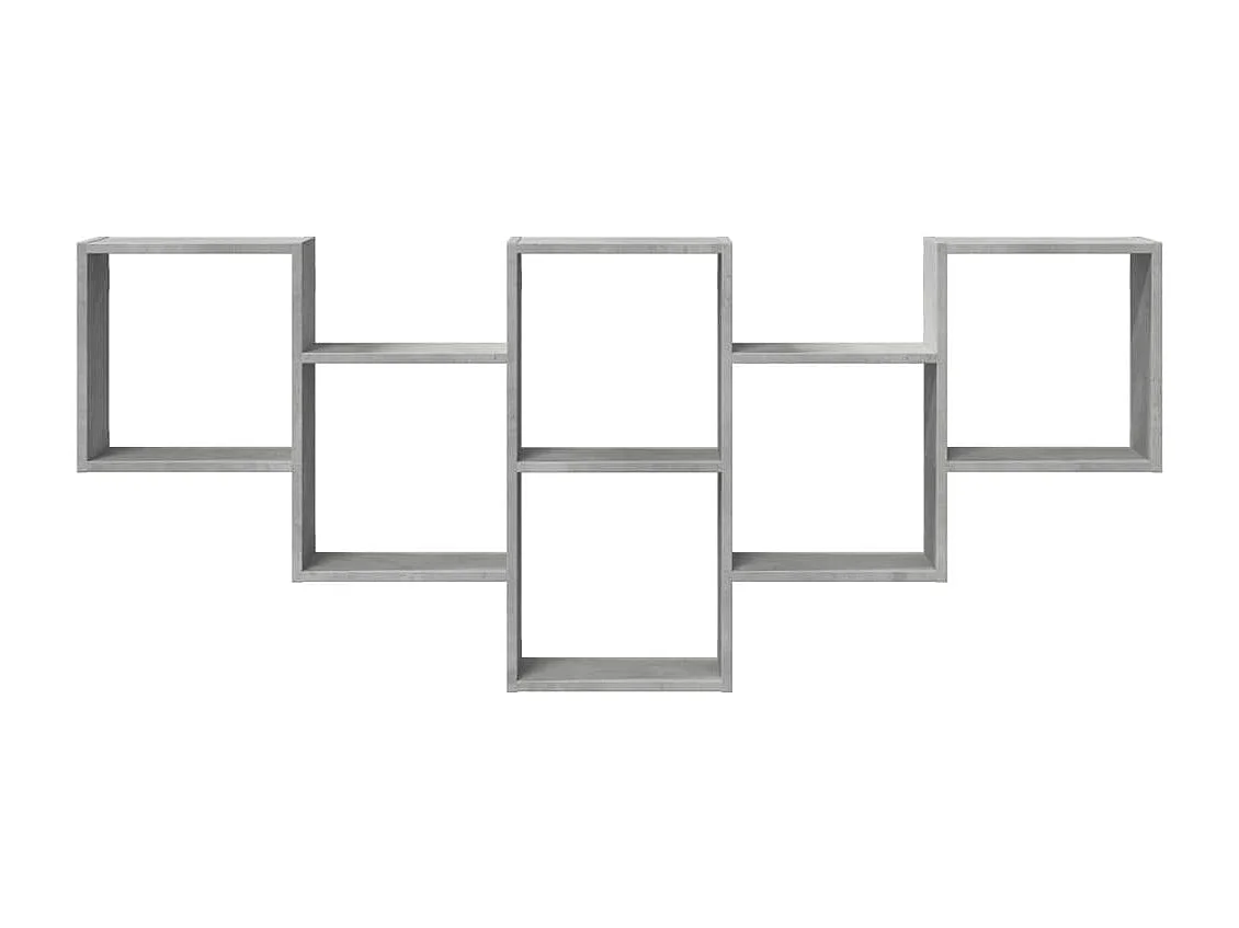 Estantería de pared de hormigón gris 159x18x66 cm madera de ingeniería