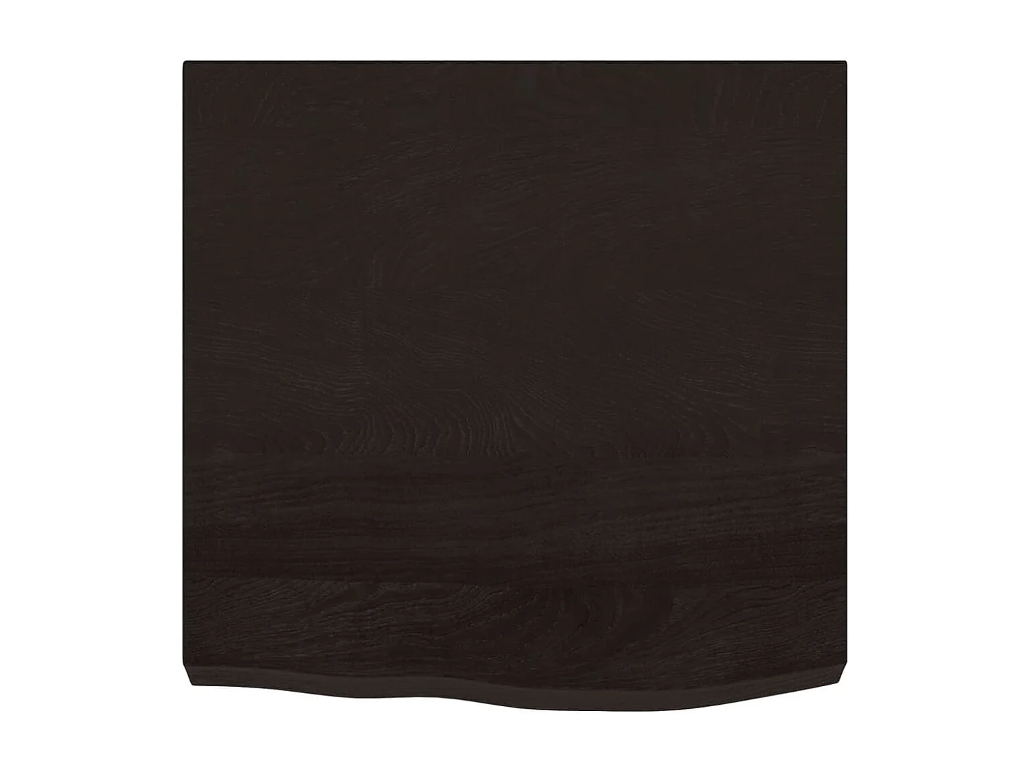 Mensola da parete marrone scuro in legno massello di rovere trattato