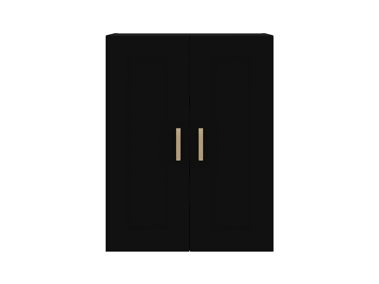 Mobiletto da parete nero 69,5x32,5x90 cm in legno ingegnerizzato