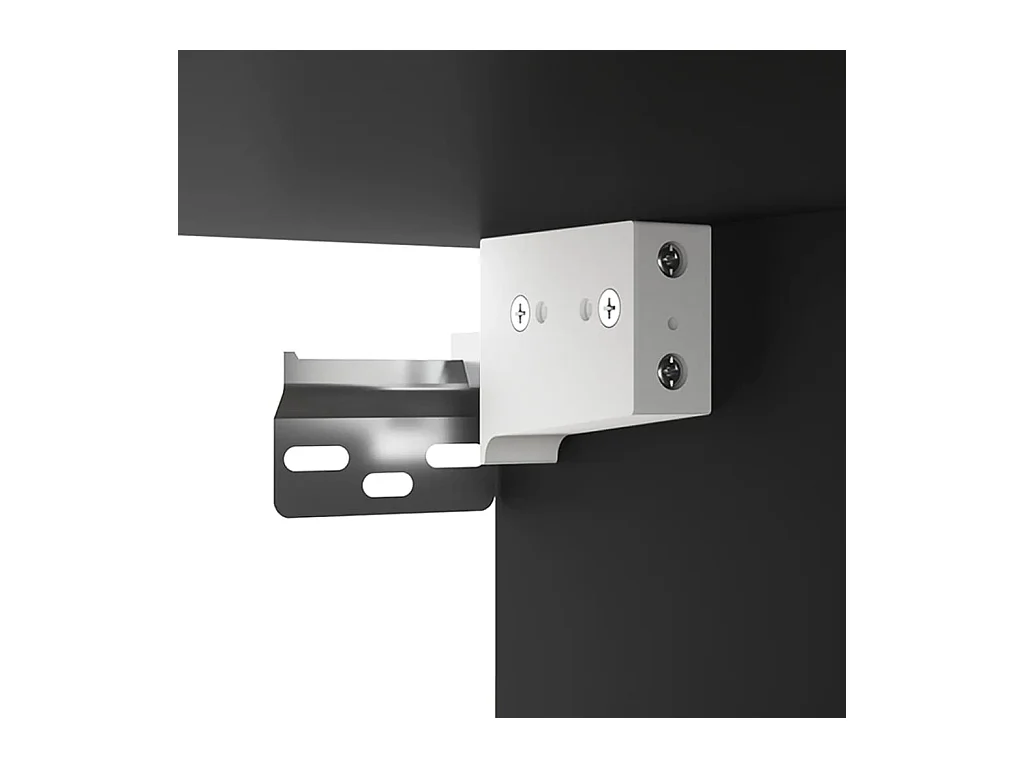 Mobiletto da parete nero 69,5x32,5x90 cm in legno ingegnerizzato