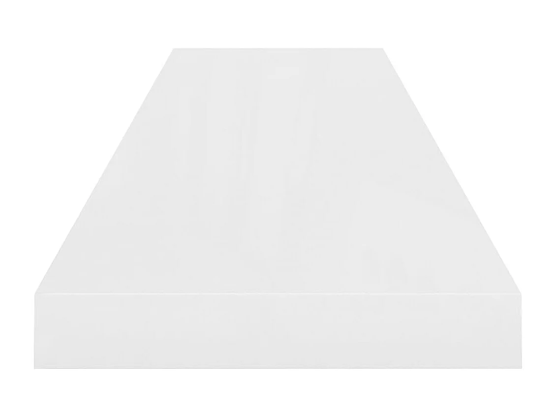 Mensola da parete sospesa 4 pezzi Bianco lucido 90x23,5x3,8cm MDF