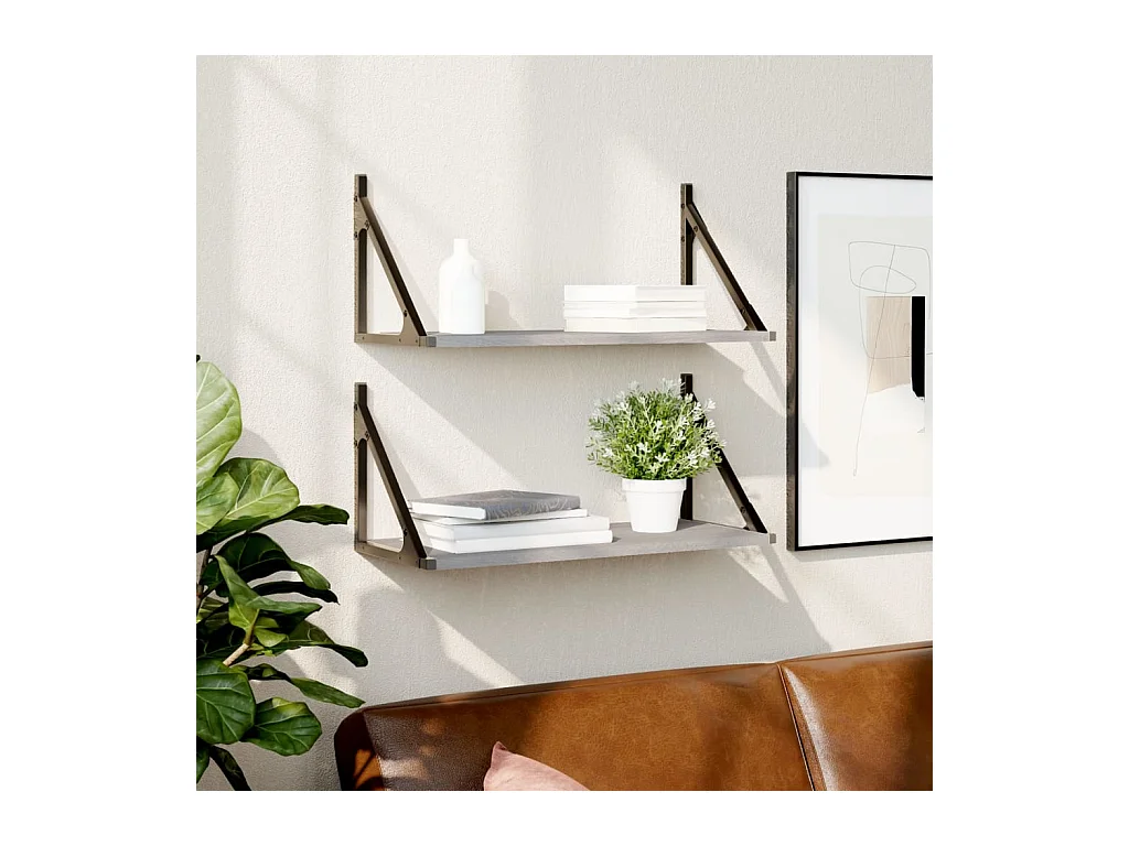 estantes de pared gris sonoma 60x25x25,5 cm madera de ingeniería