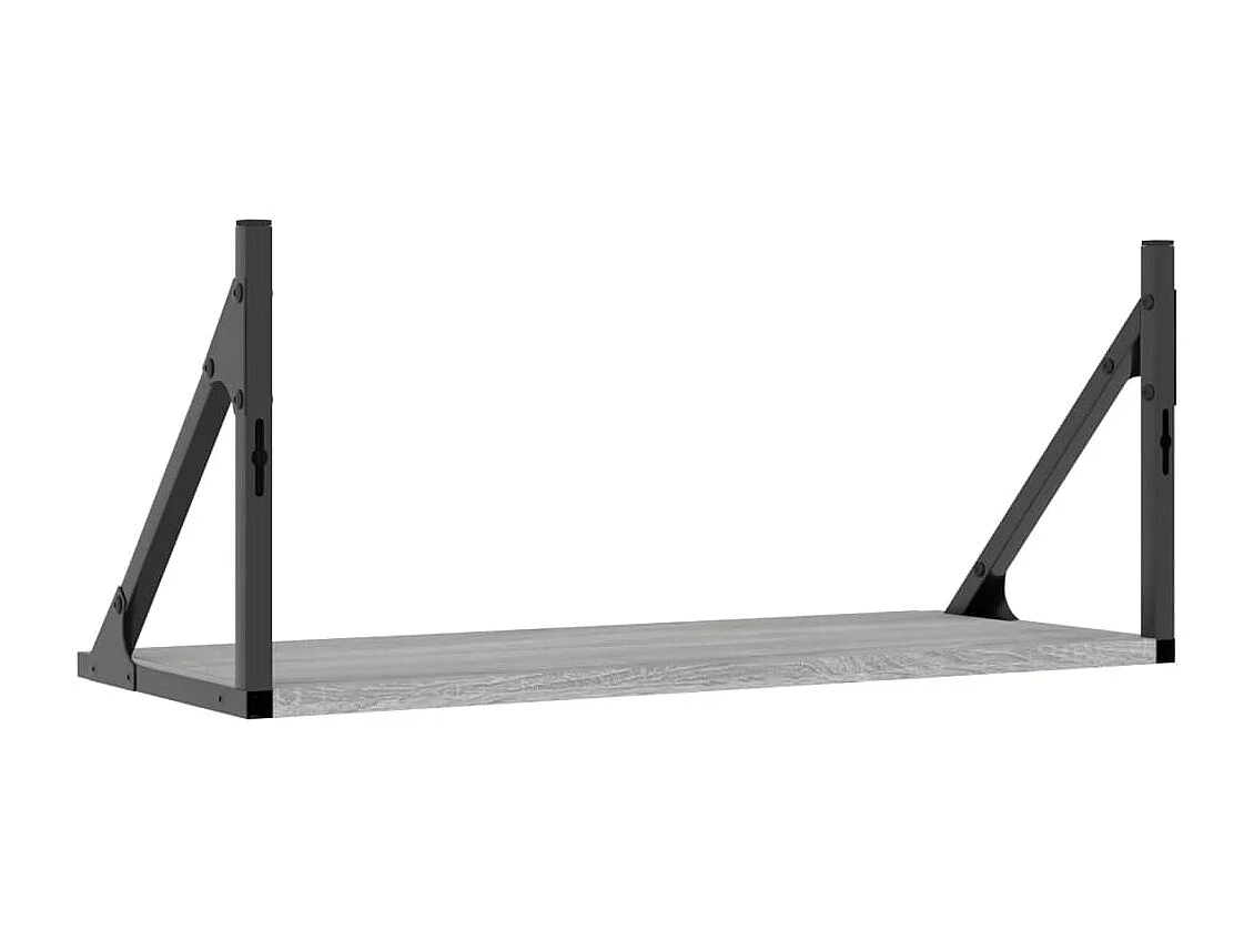 Étagères murales 2pcs sonoma gris 60x25x25,5 cm bois ingénierie