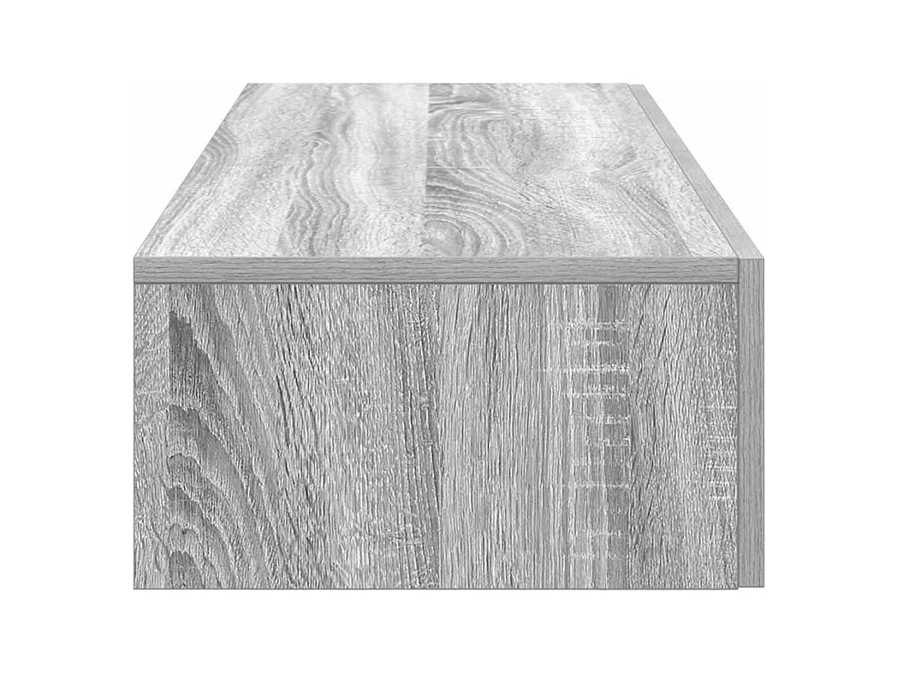 Estante de pared de madera de ingeniería gris Sonoma con cajones