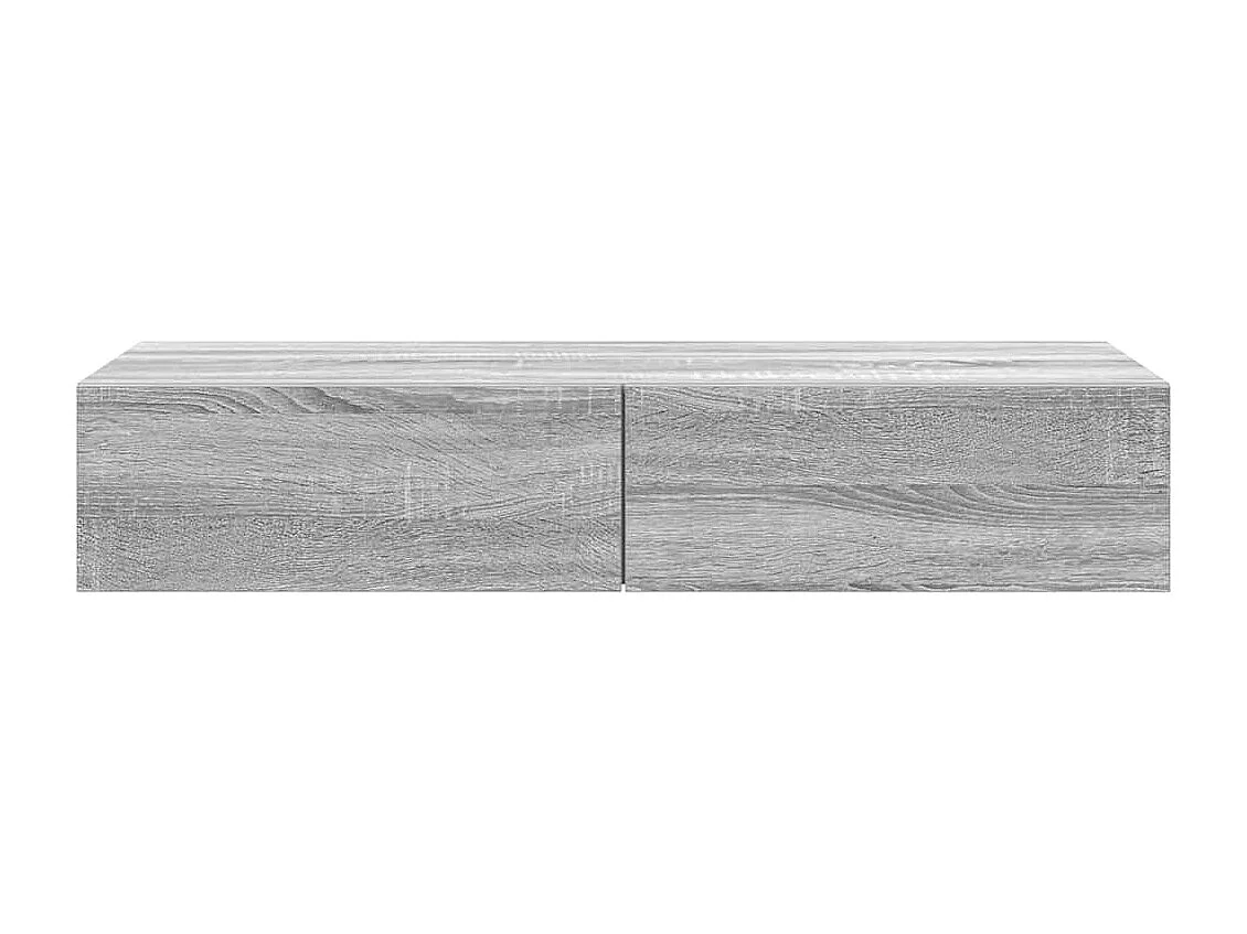 Étagère murale avec tiroirs sonoma gris bois d'ingénierie