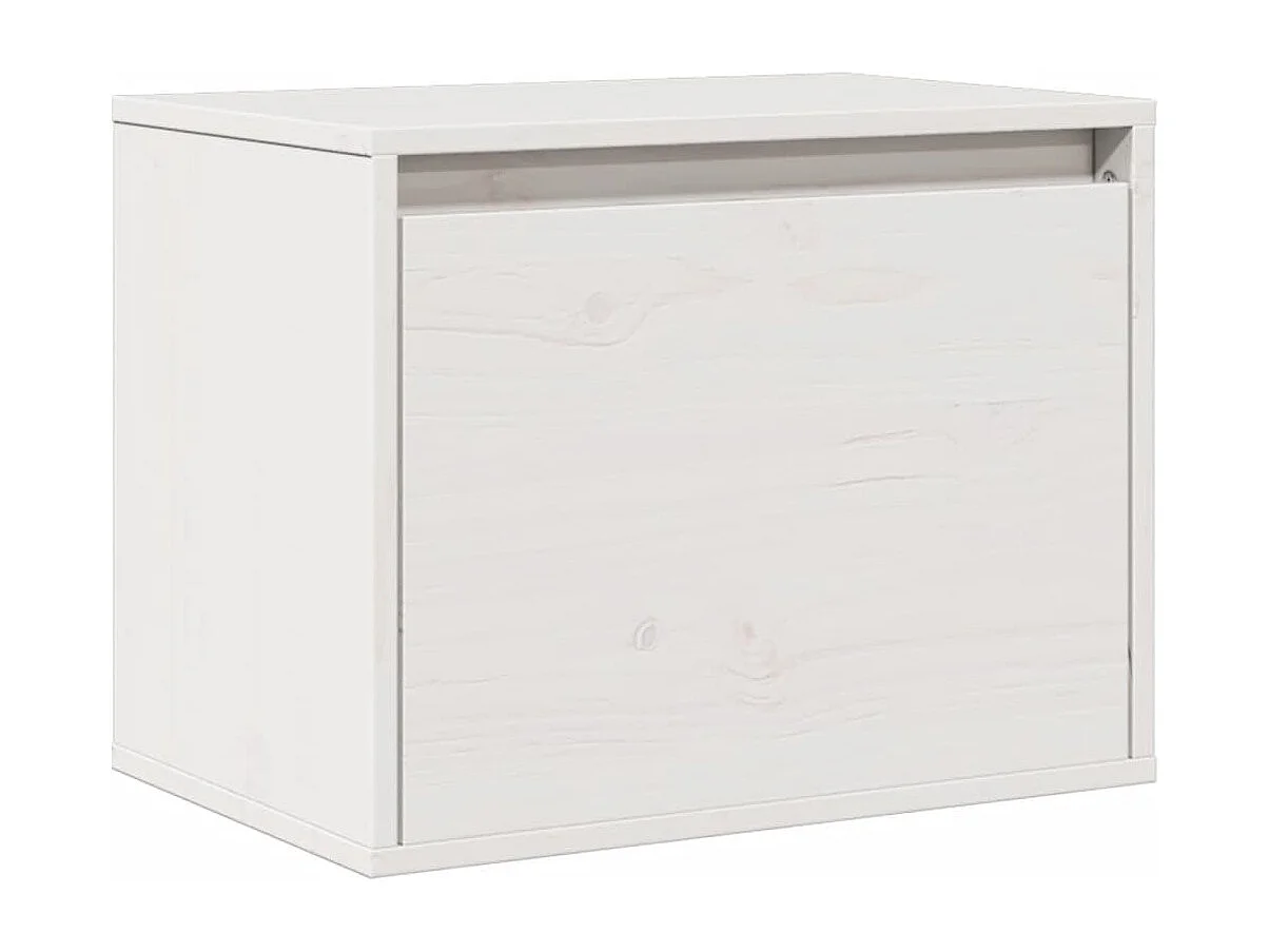 Armoire murale Blanc 45x30x35 cm Bois de pin massif
