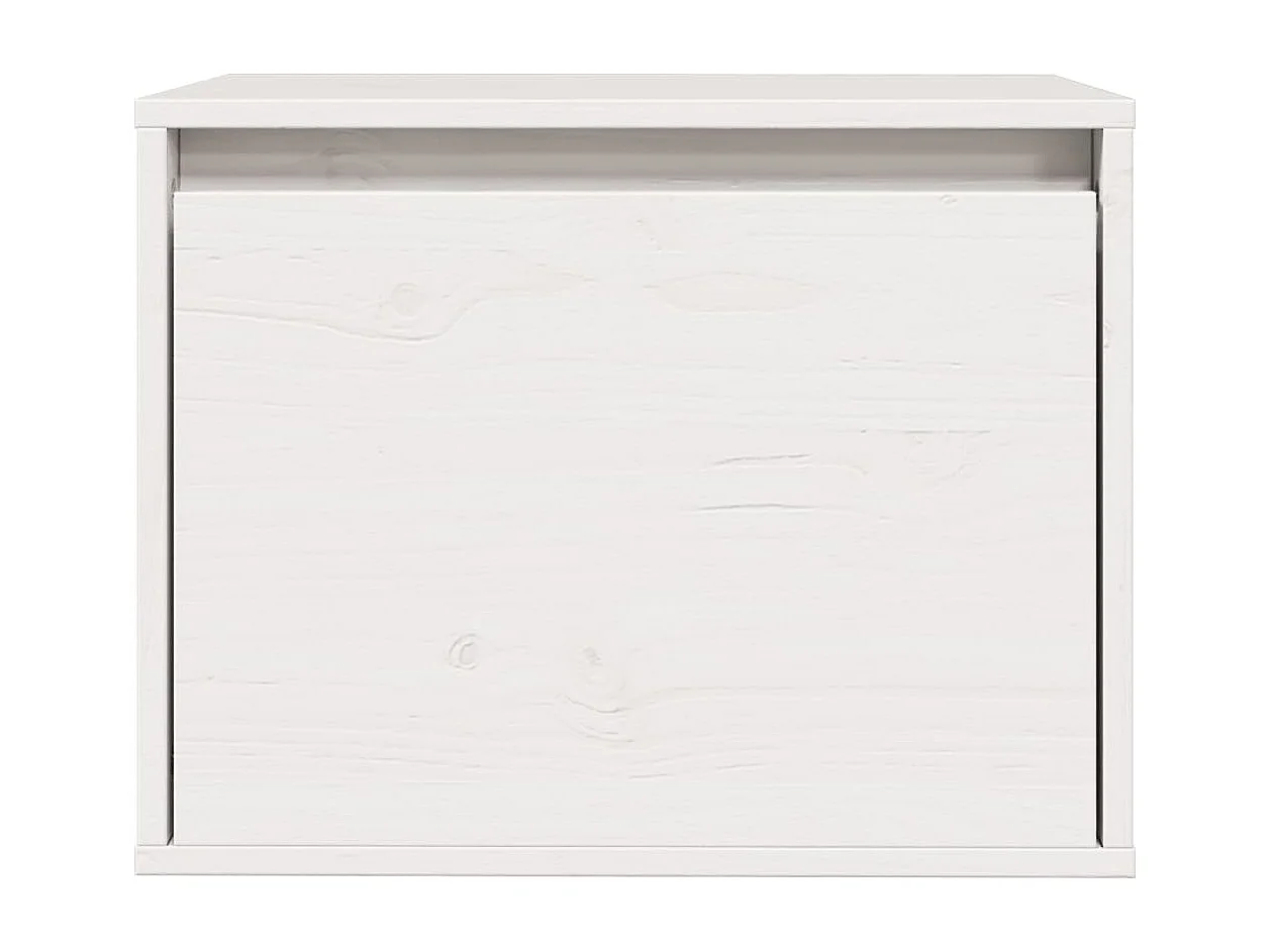 Armoire murale Blanc 45x30x35 cm Bois de pin massif