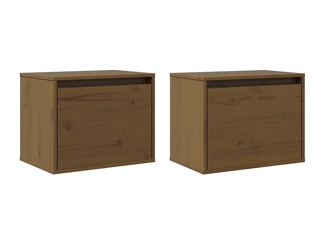 armarios de pared marrón miel de 45 x 30 x 35 cm, madera maciza de pino.