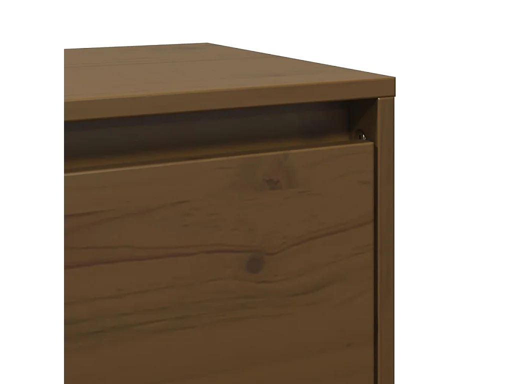 Armoires murales 2pcs Marron miel 45x30x35cm Bois de pin massif