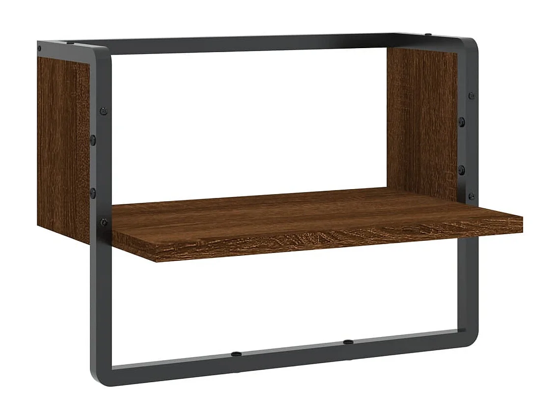 Wandplank met bar bruin eiken 40x25x30 cm