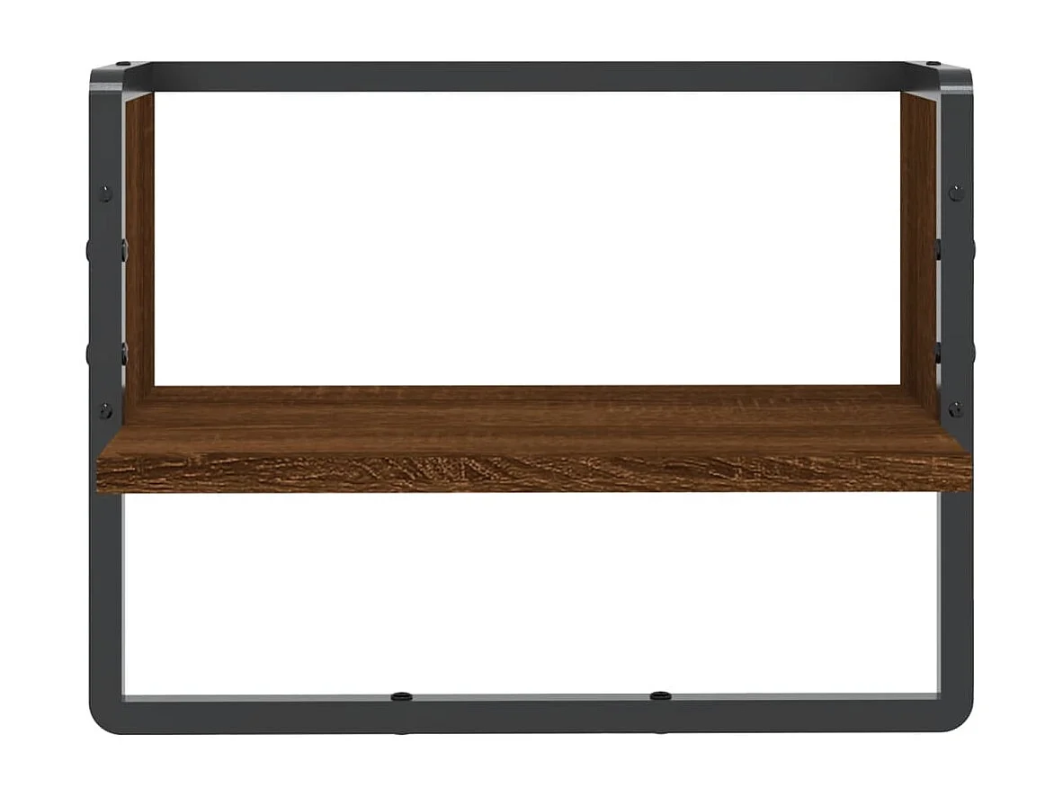 Wandplank met bar bruin eiken 40x25x30 cm