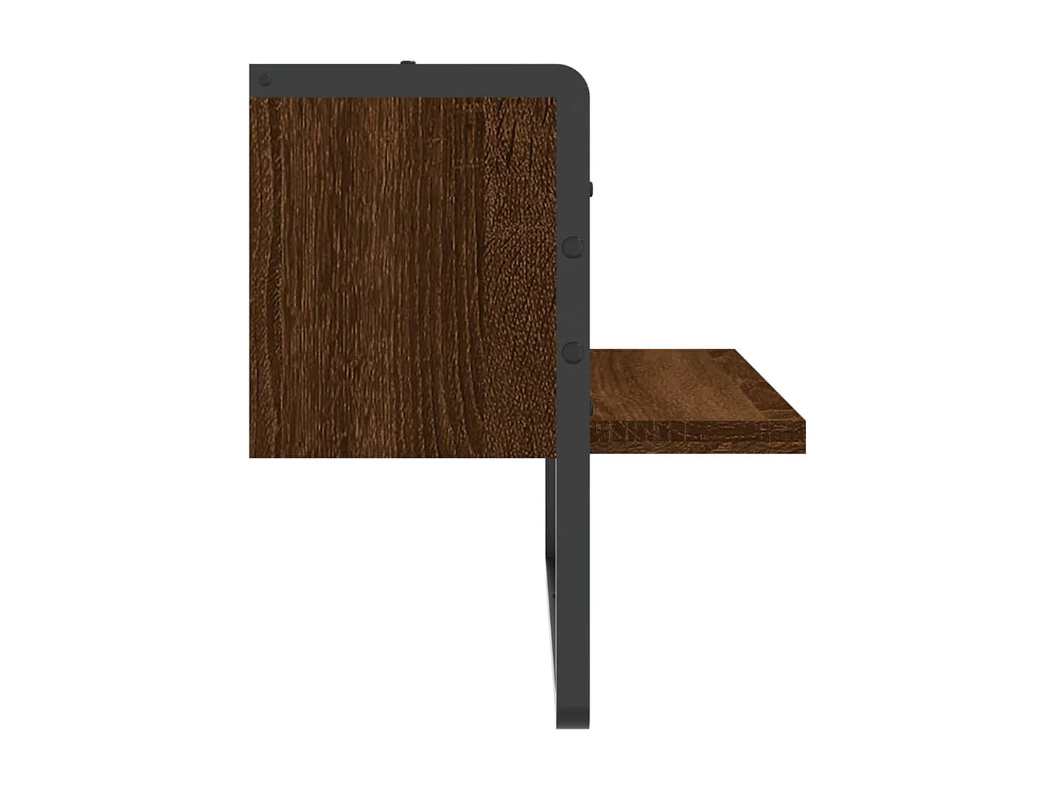 Wandplank met bar bruin eiken 40x25x30 cm