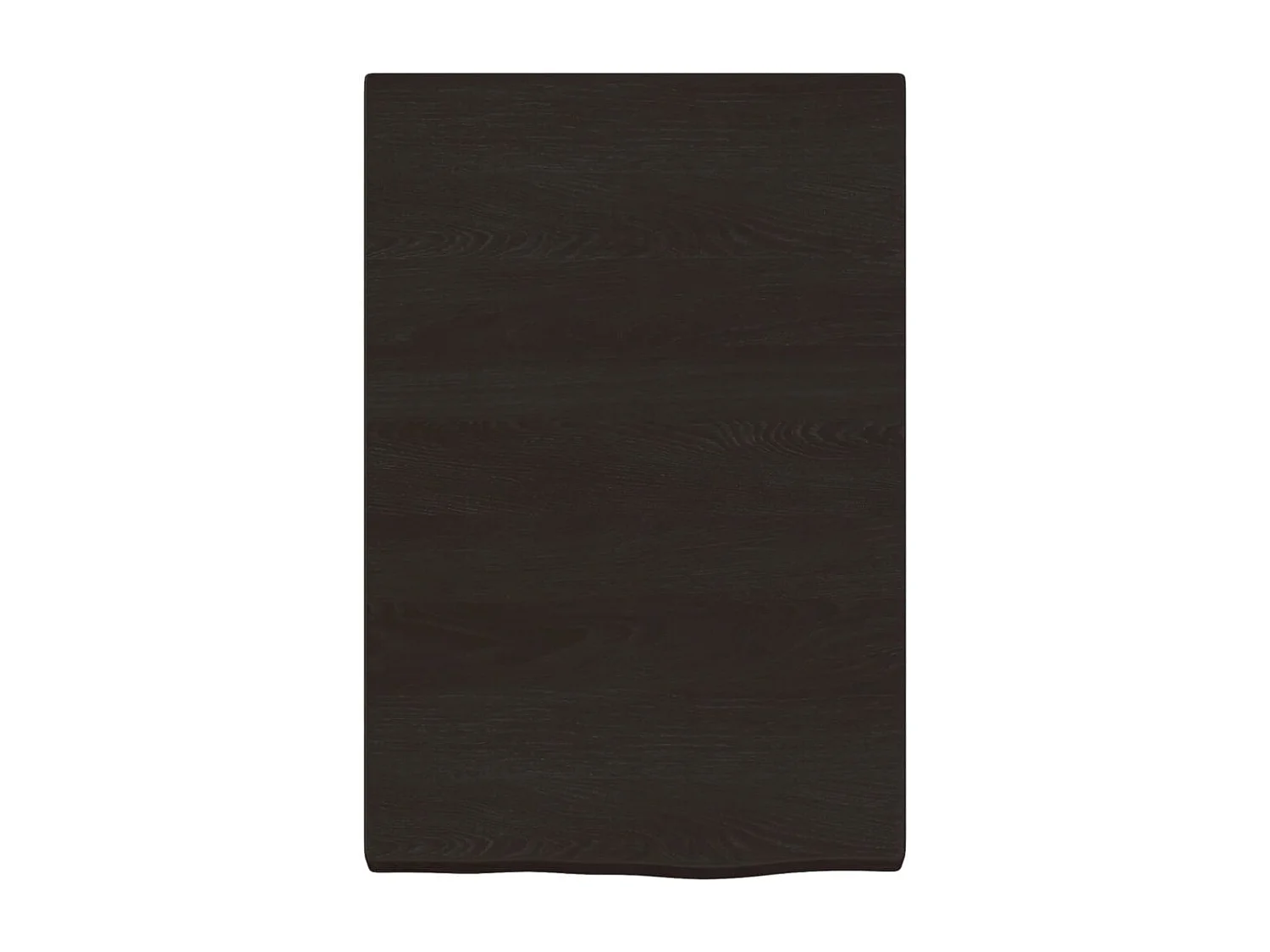 Estante de pared marrón oscuro fabricado en madera maciza de roble tratada