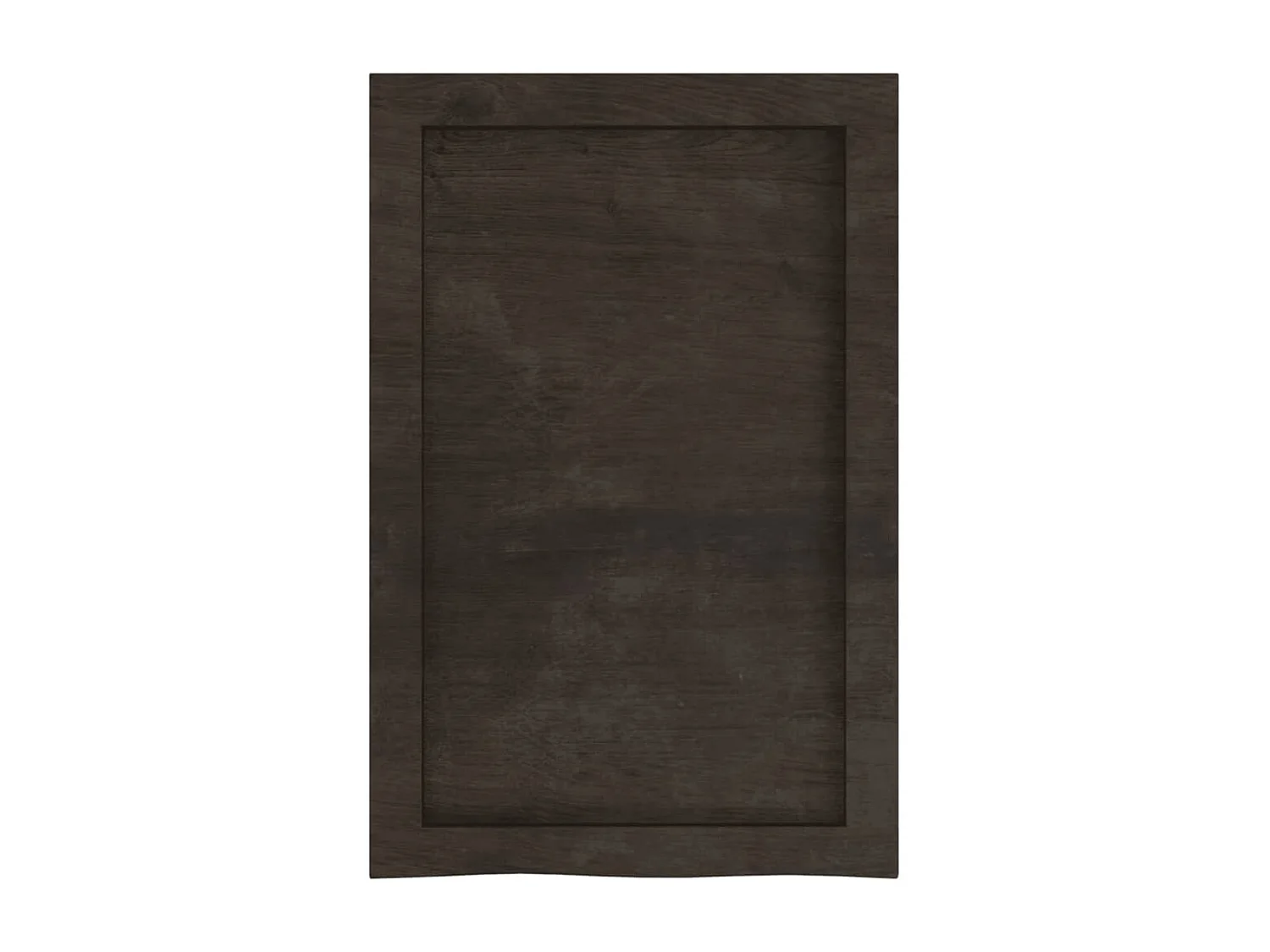 Estante de pared marrón oscuro fabricado en madera maciza de roble tratada