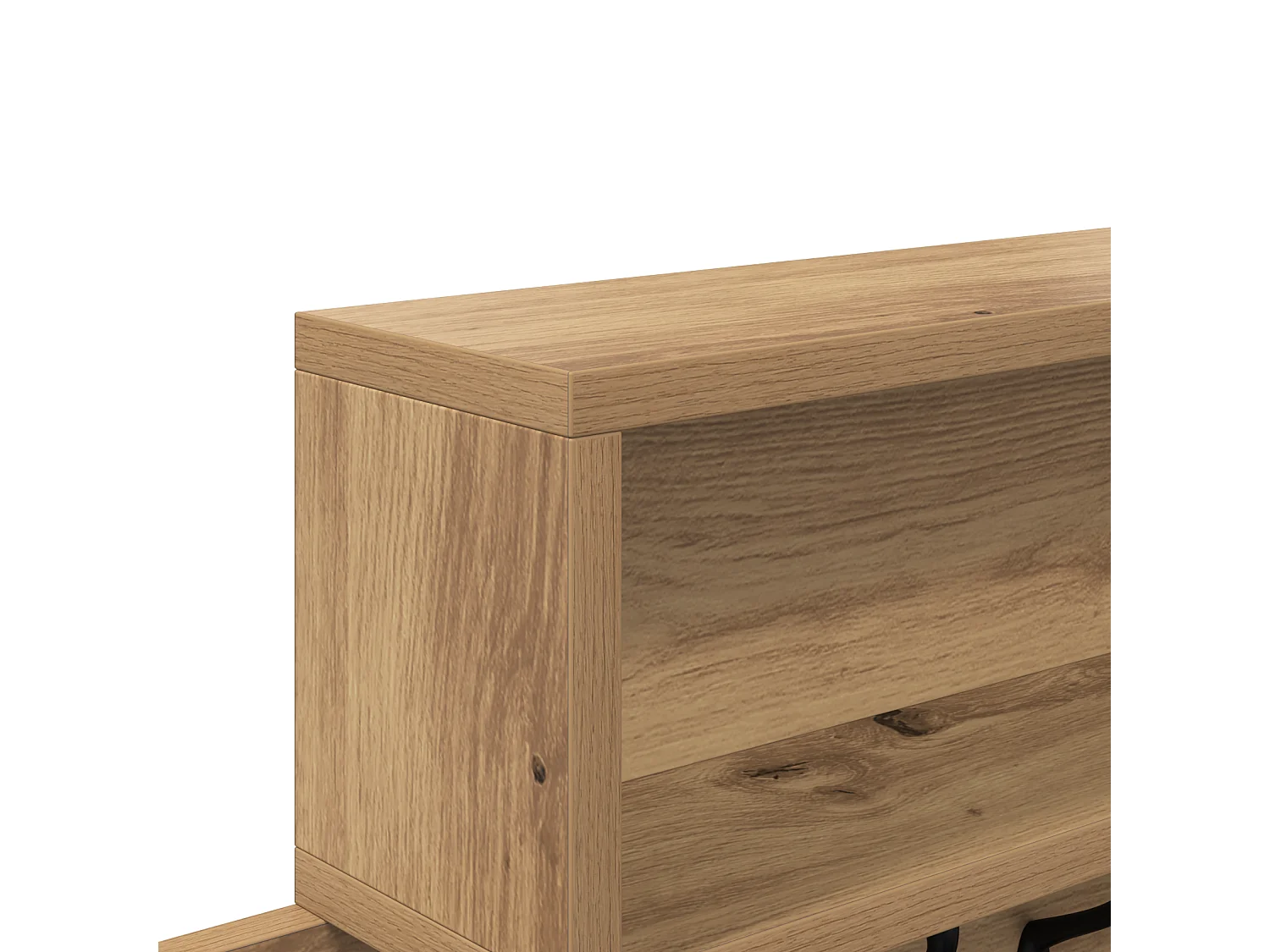 Appendiabiti da parete in rovere fatto a mano 100 x 12 x 43,5 cm