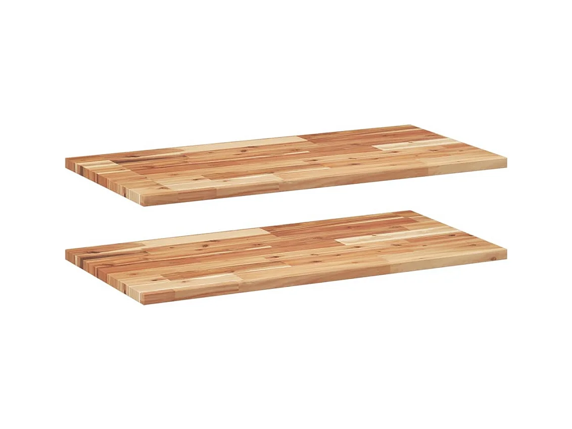 Étagères flottantes 2 pcs 60x40x2 cm acacia massif à l'huile