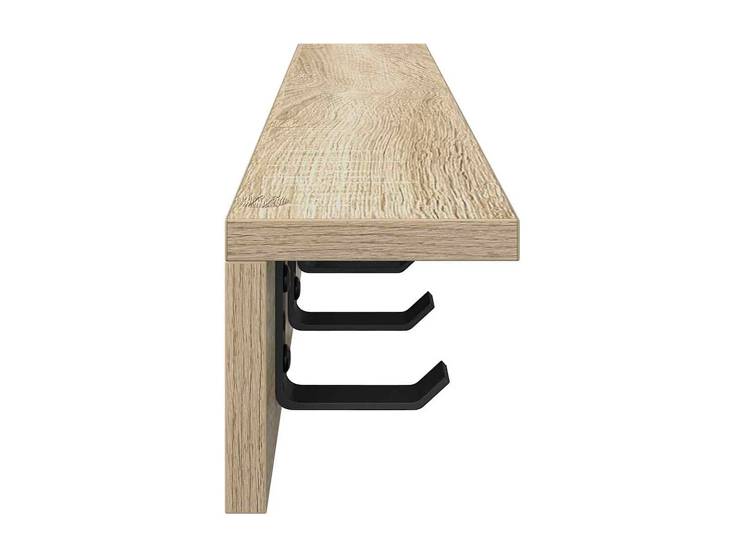 Perchero de pared de roble Sonoma 60 x 10,5 x 10,5 cm