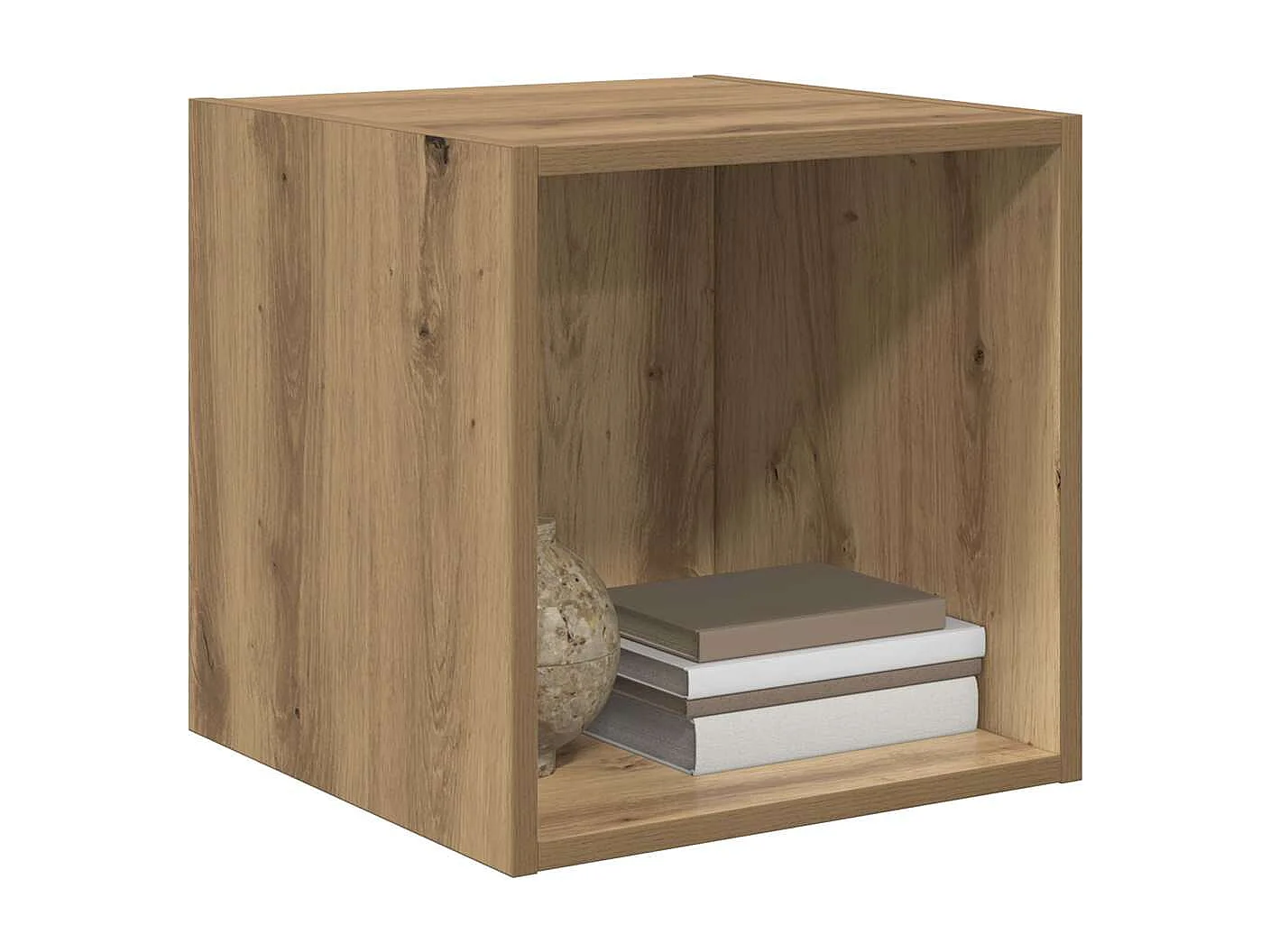 Mueble de pared con estante 2 piezas roble artesanal 37 x 37 x 37 cm