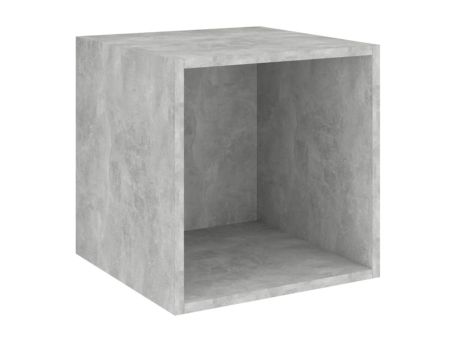 Betongrauer Wandschrank 37x37x37 cm Holzwerkstoff