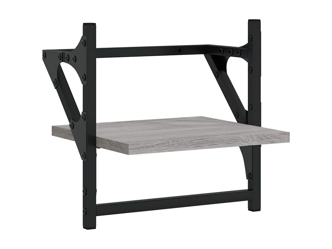 Estantes de pared con barras 2 piezas gris sonoma 30x25x30 cm