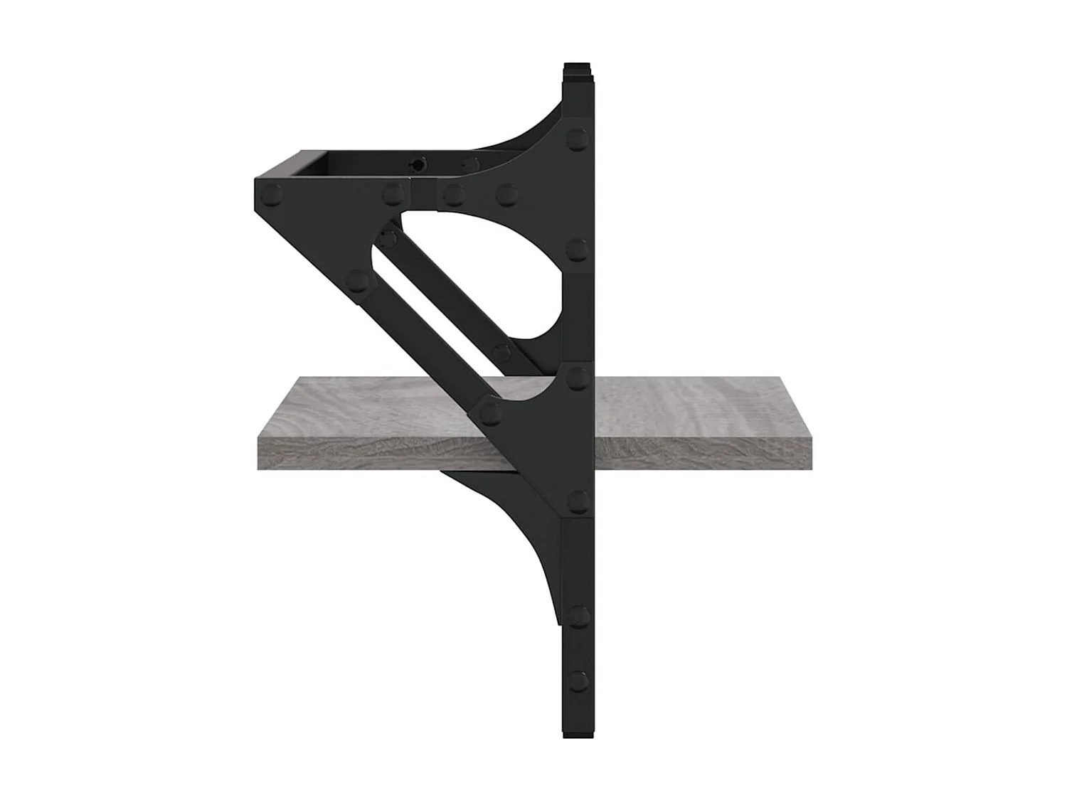 Estantes de pared con barras 2 piezas gris sonoma 30x25x30 cm