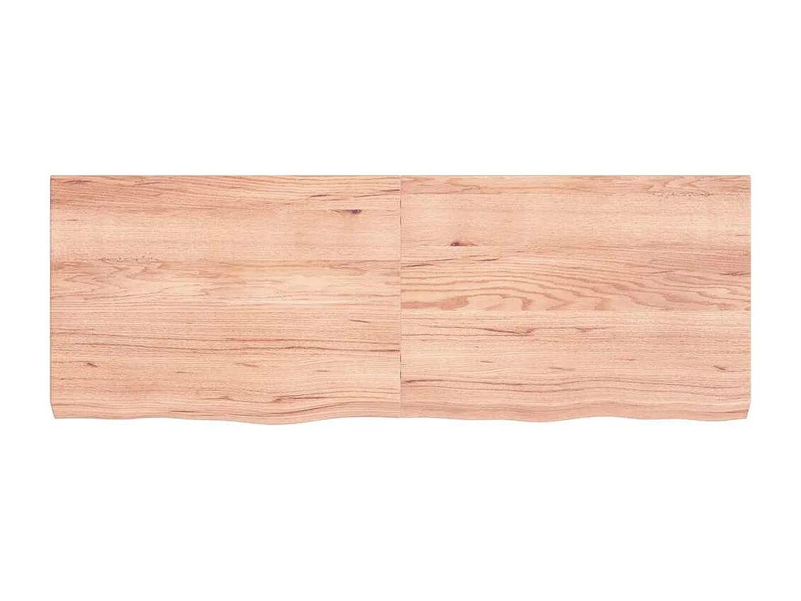 Étagère murale marron clair bois chêne massif traité