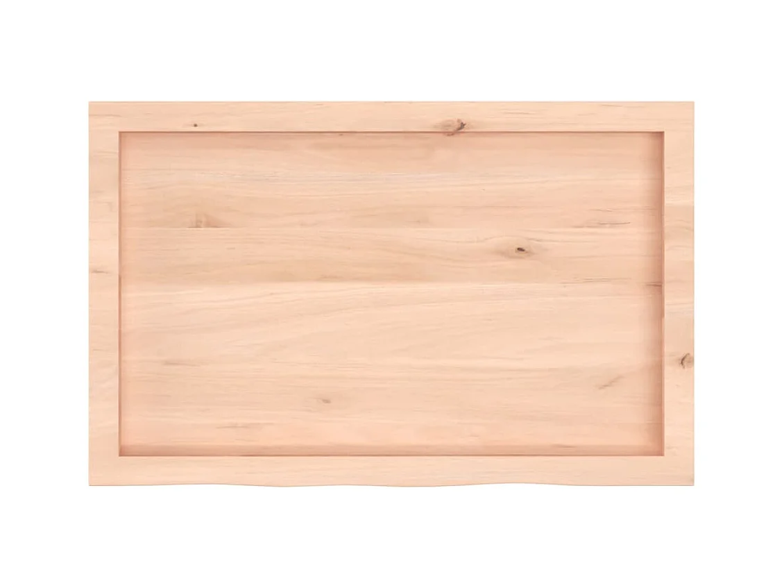 Mensola da parete 80x50x(2-6) cm in legno massello di rovere non trattato