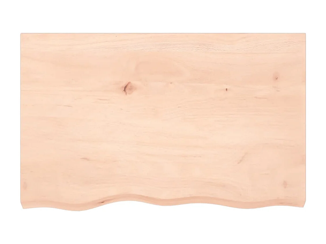 Estante de pared 80x50x(2-6) cm madera maciza de roble sin tratar