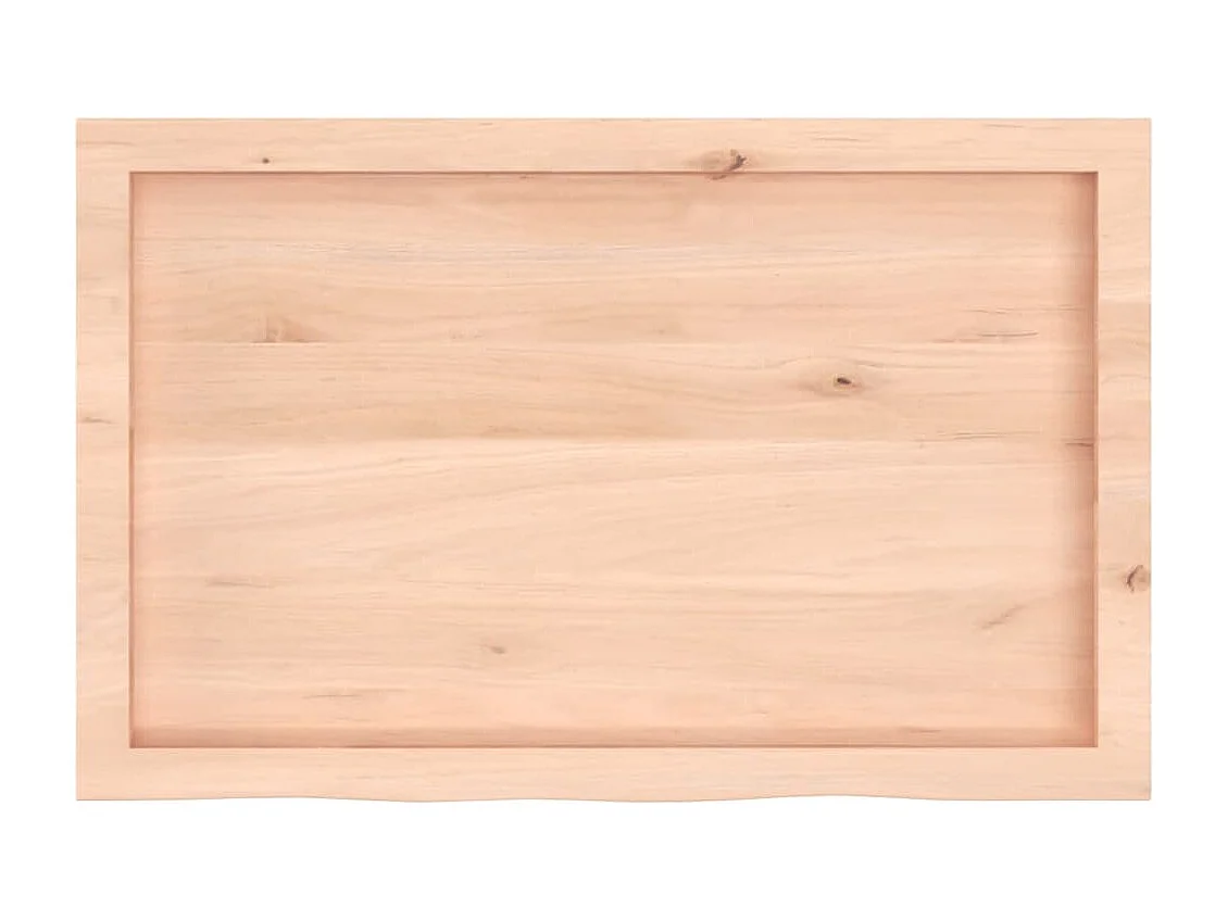 Estante de pared 80x50x(2-6) cm madera maciza de roble sin tratar