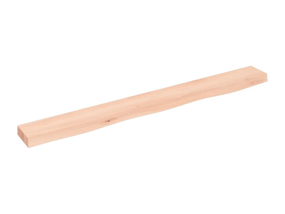 Wandplank 100x10x4 cm massief onbehandeld eikenhout