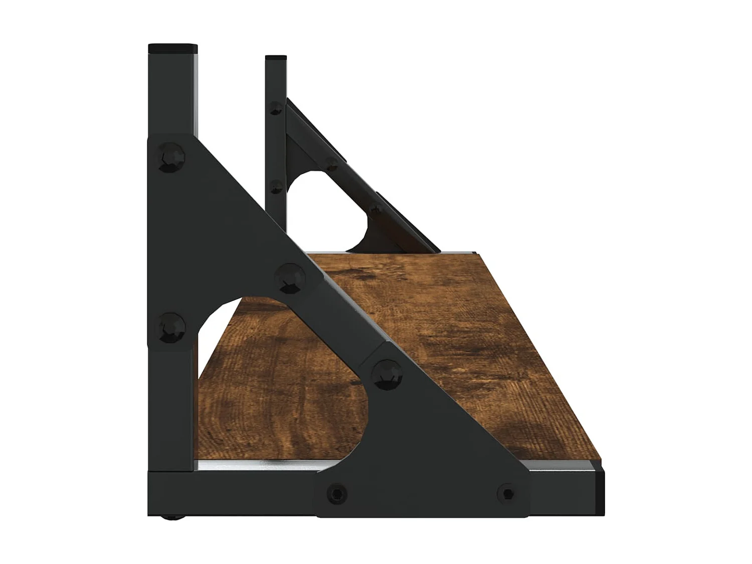 Estantes de pared 2 piezas roble ahumado 60x15x15,5 cm