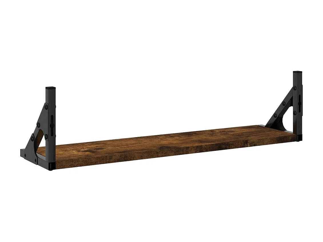 Estantes de pared 2 piezas roble ahumado 60x15x15,5 cm