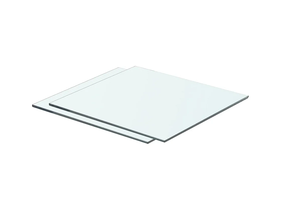 Panneaux d'étagère 2 pcs Verre Transparent 40 x 30 cm