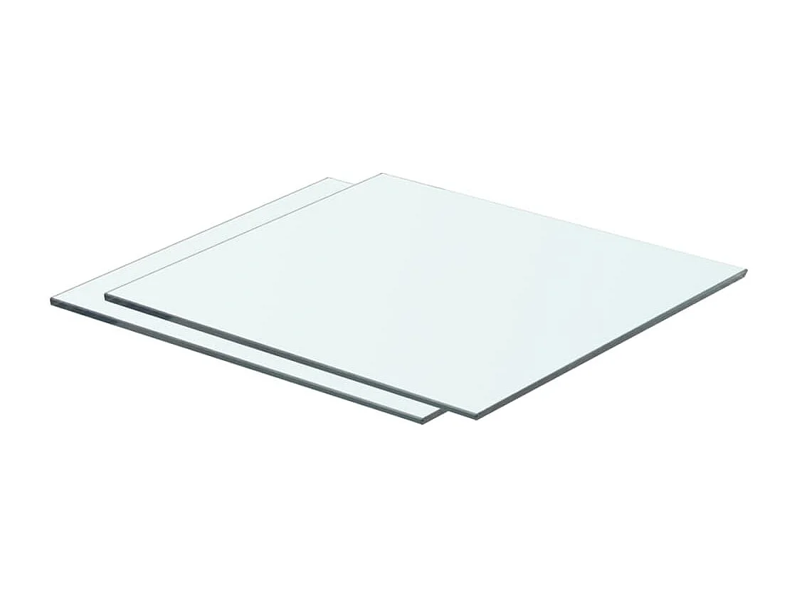 Panneaux d'étagère 2 pcs Verre Transparent 40 x 30 cm
