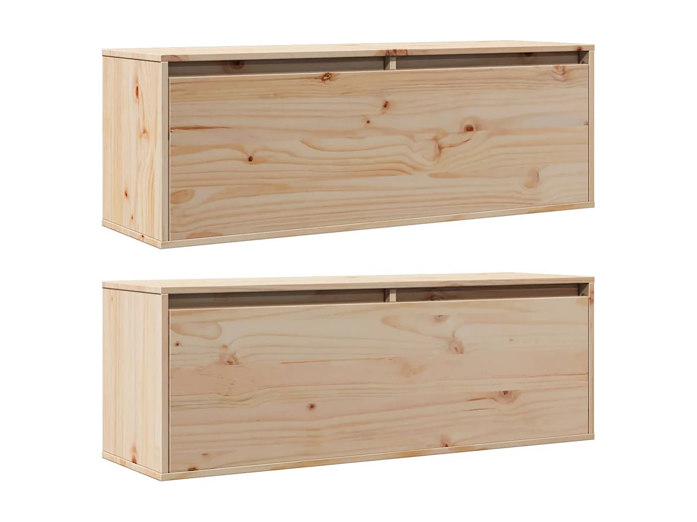 Pensili 2 pz 100x30x35 cm Legno massello di pino