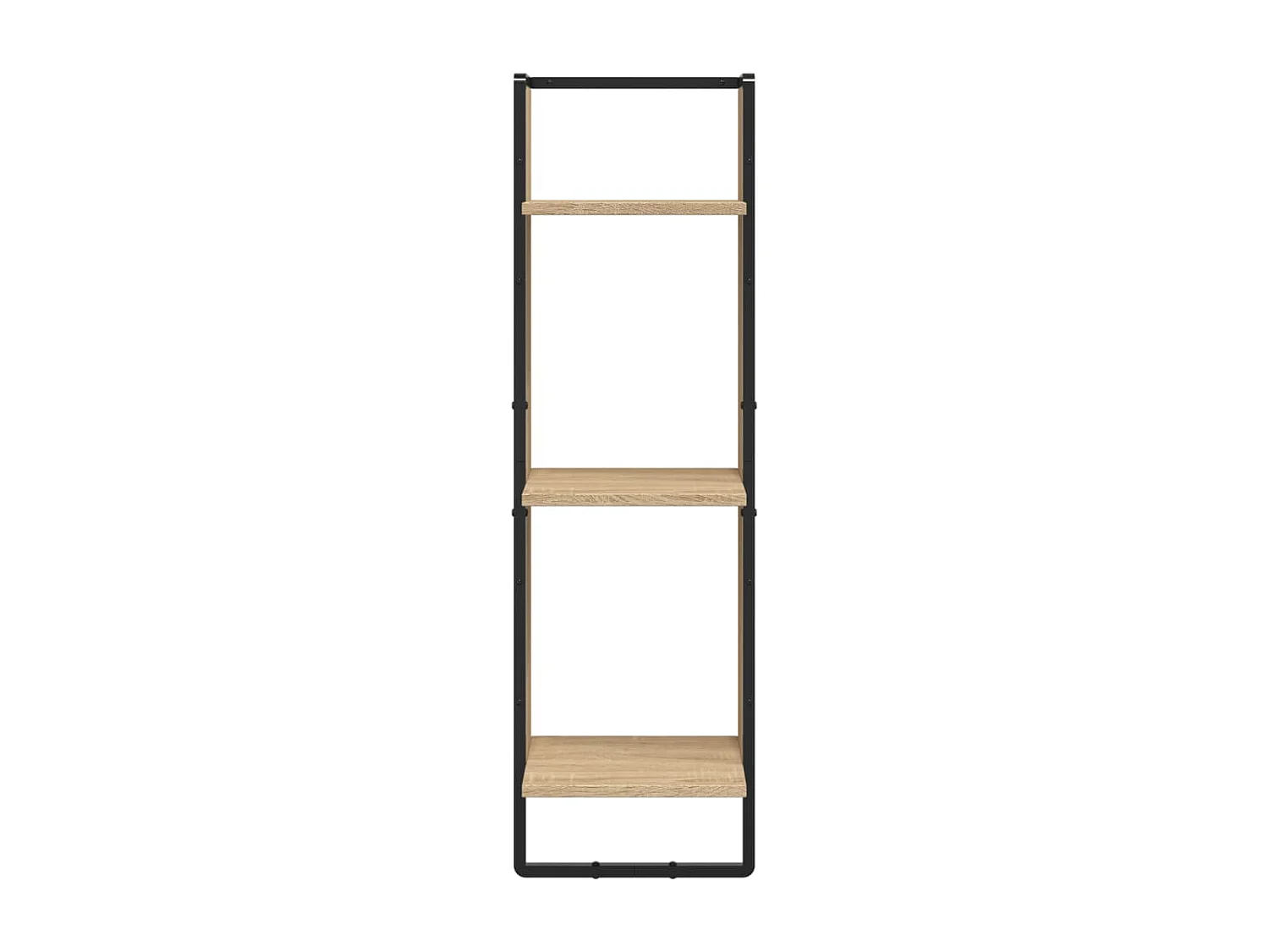 Set di 6 mensole da parete con barre, rovere Sonoma