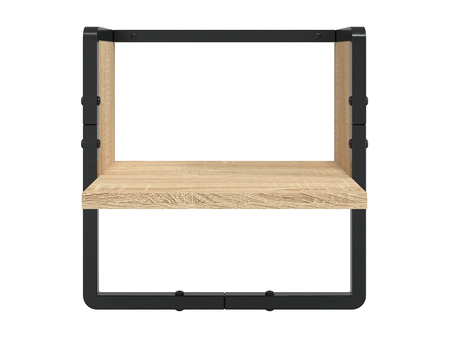 Juego de estantes de pared de 6 piezas con barras, roble Sonoma