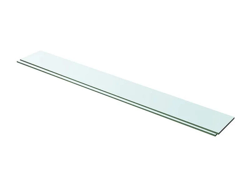 Panneaux d'étagère 2 pcs Verre Transparent 100 x 12 cm