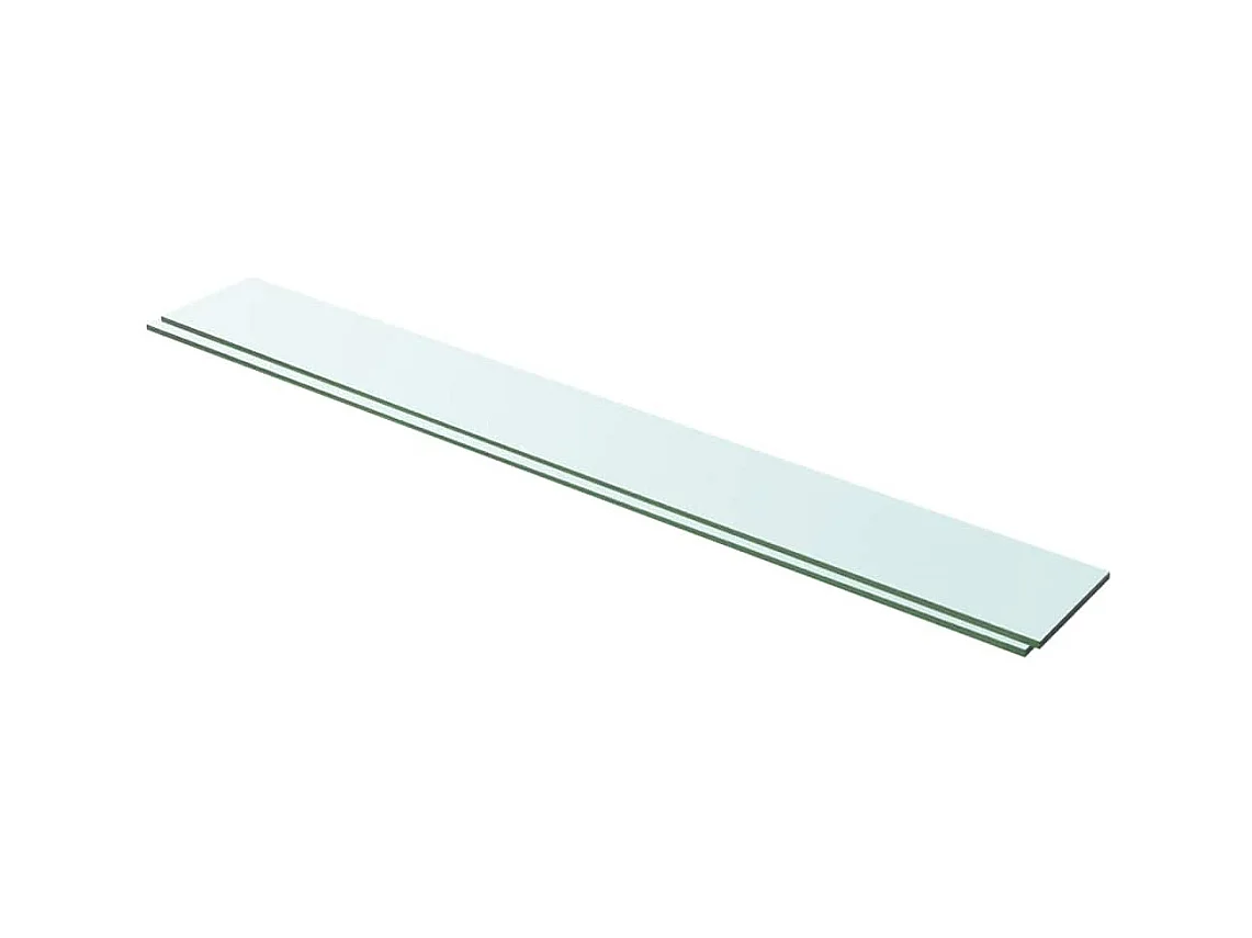 Panneaux d'étagère 2 pcs Verre Transparent 100 x 12 cm