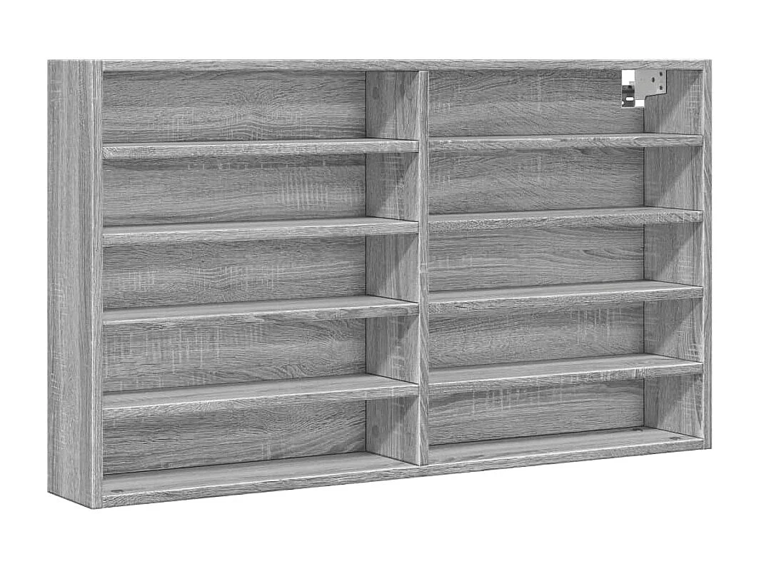 Armoire à vitrine sonoma gris 100x15x58 cm bois d'ingénierie