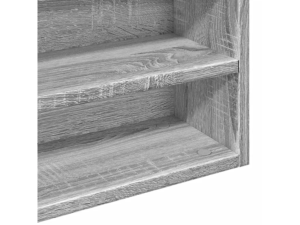 Armoire à vitrine sonoma gris 100x15x58 cm bois d'ingénierie