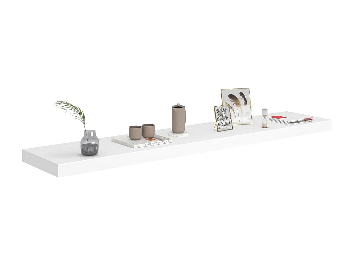 Estantes de pared flotantes 4 piezas blanco 120x23,5x3,8 cm MDF