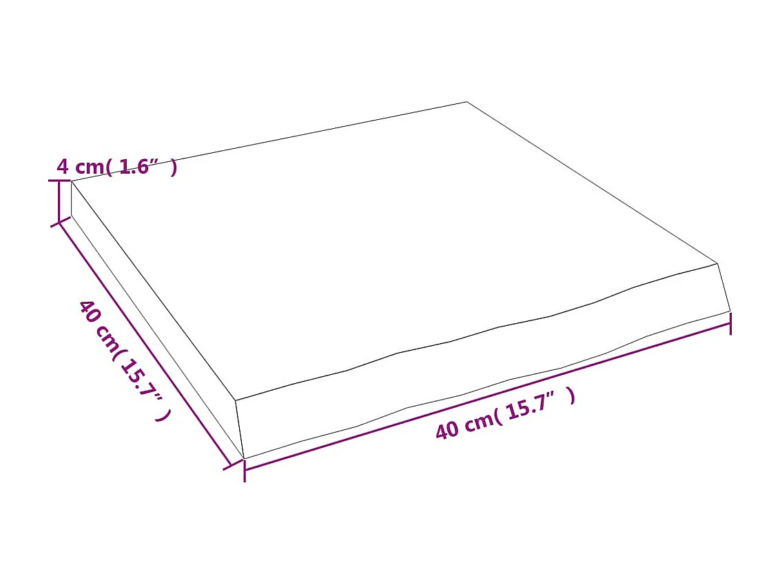 Donkerbruine wandplank van behandeld massief eikenhout