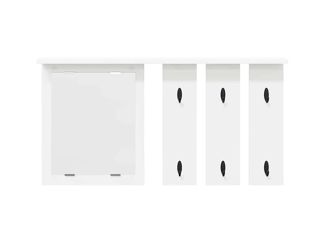 Porte-manteau mural Blanc 85 x 10 x 45 cm Bois d'ingénierie