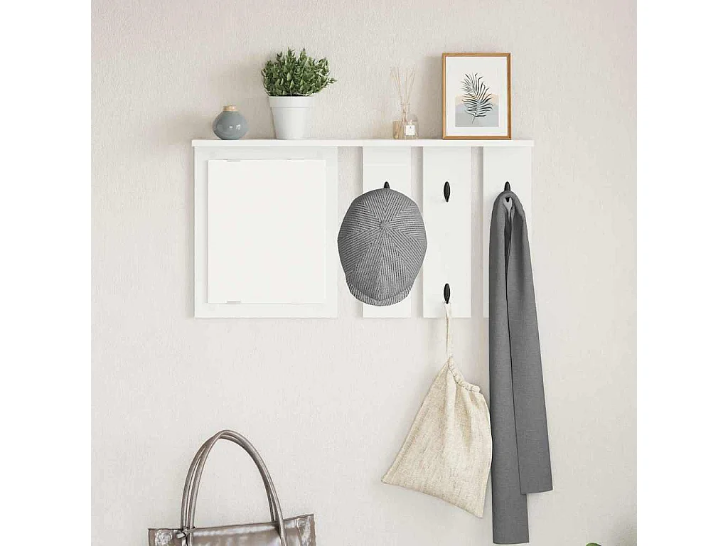 Appendiabiti da parete Bianco 85 x 10 x 45 cm Legno ingegnerizzato