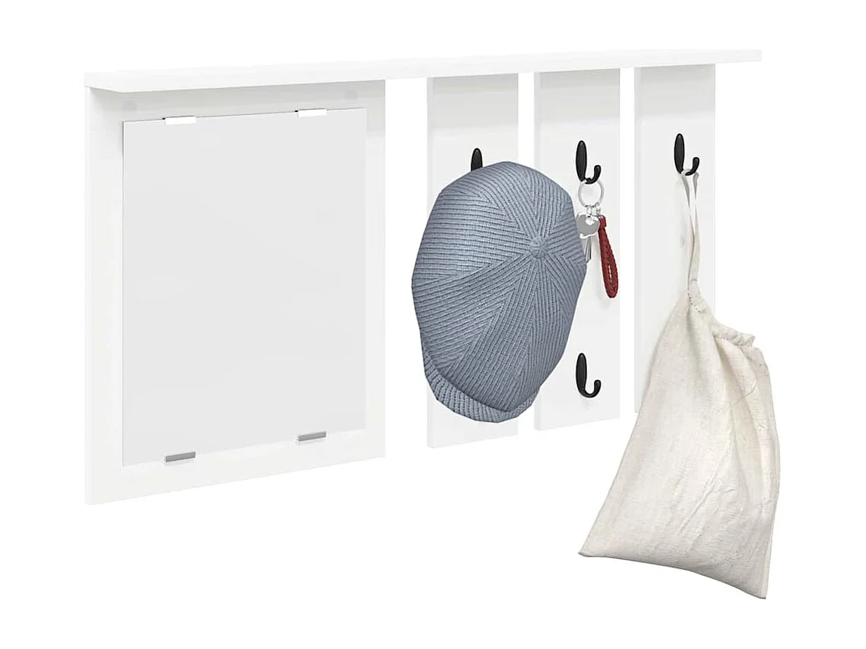 Appendiabiti da parete Bianco 85 x 10 x 45 cm Legno ingegnerizzato