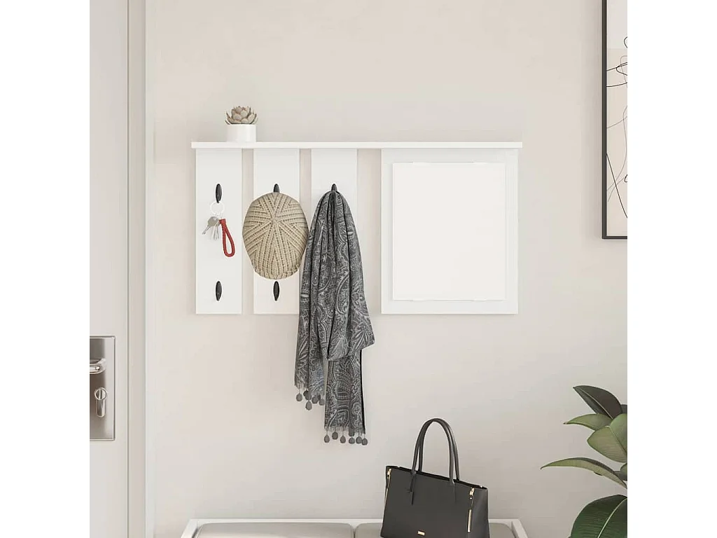 Appendiabiti da parete Bianco 85 x 10 x 45 cm Legno ingegnerizzato