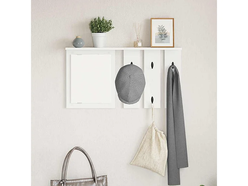 Appendiabiti da parete Bianco 85 x 10 x 45 cm Legno ingegnerizzato