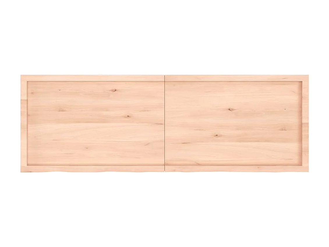 Wandplank 180x60x(2-6) cm massief onbehandeld eikenhout